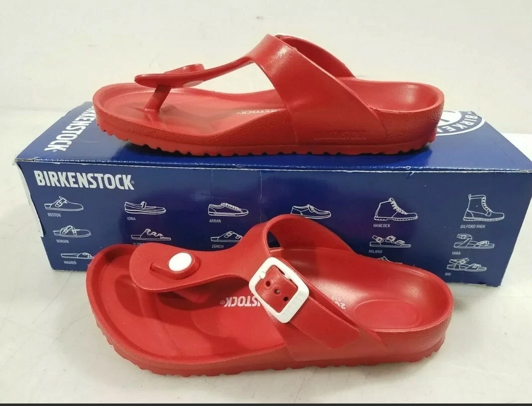 Birkenstock boston eva red clearance