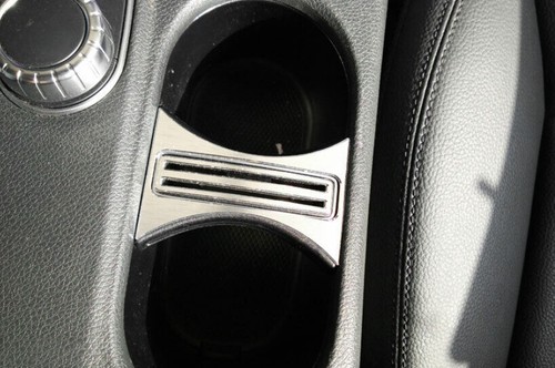 For Benz GLA CLA 2013-2019 Silver Aluminum Central Console Water Cup Cover Trim - Picture 7 of 9