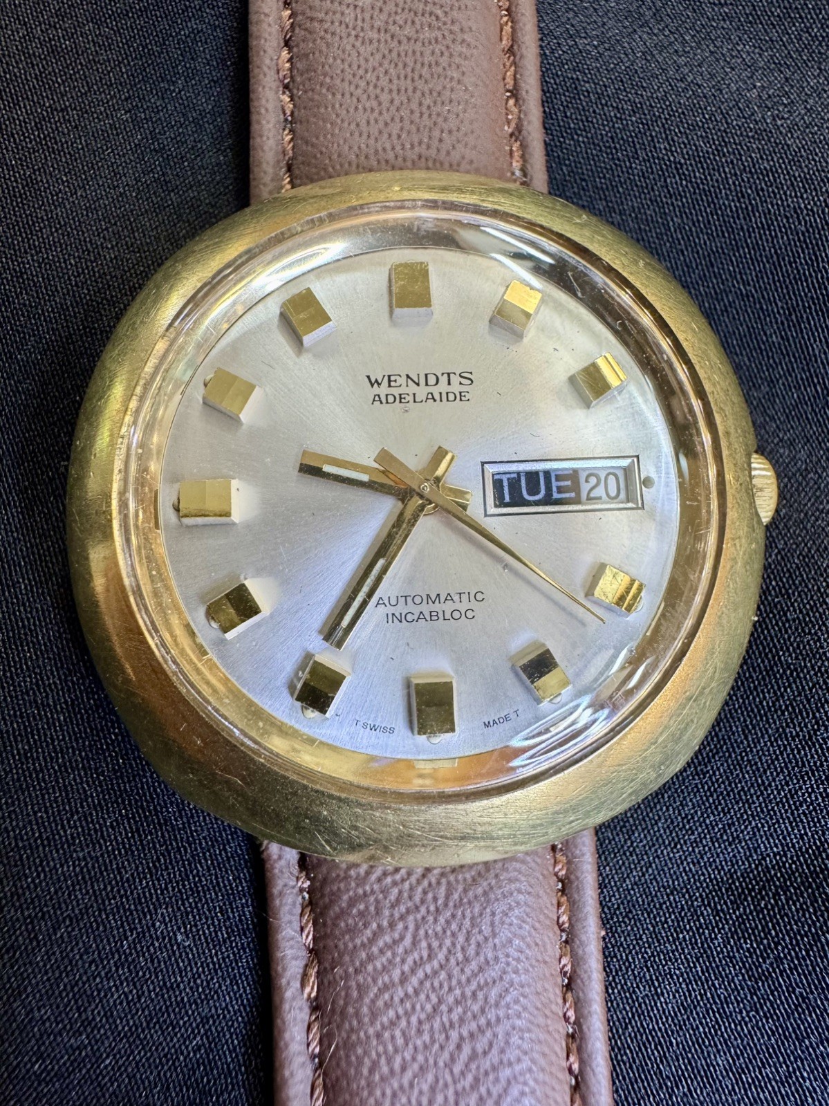 GP serviced Vintage Men’s of WENDTS &amp; Adelaide automatic Watch refurbished - vintagewatches.pk