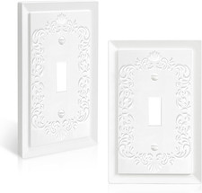 2 Pack Light Switch Cover Plate, Toggle Modern Decorative Outlet Covers Wall Pla