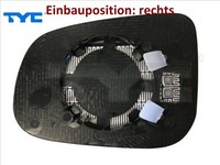 TYC 338-0047-1 Spiegelglas FüR AußEnspiegel Rechts FüR Volvo