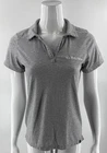 State Farm Logo Womens Fitted Polo Shirt Top Size Small Gray Short Sleeve Tee