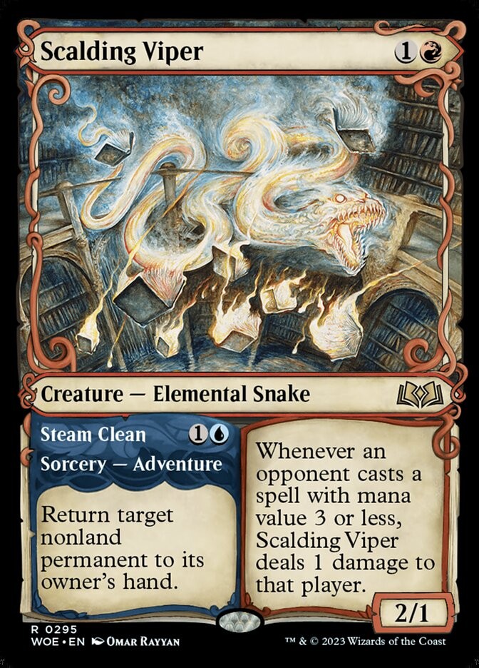 MTG Magic the Gathering Scalding Viper (295/515) Wilds of Eldraine LP