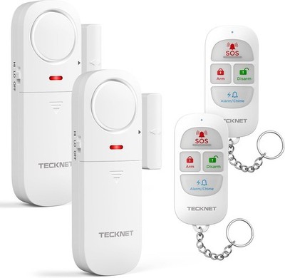 Fensteralarm Einbruchschutz Türalarm Kabellos 4 Funktionsmodi 2er-Pack für Haus