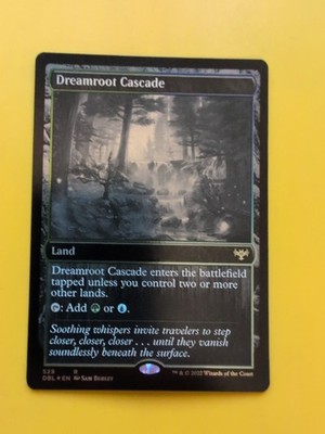 Dreamroot Cascade. Double Feature DBL Land FOIL MTG Karte. Selten NM wie abgebildet.529