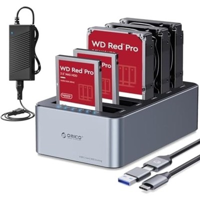 HDD Docking Station 5 Bay USB 3.2 Festplattengehäuse SATA SSD HDD Klon