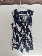 Simply Vera Wang dress size XL sleeveless V neck 41" long floral button front