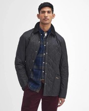 Barbour Liddesdale Black Quilted Corduroy Col...