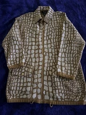 Escada Margaretha Ley Gold Full Zip Jacket Size 38 Made In Germany Wool/Kashmir