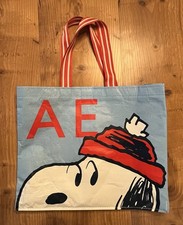 American Eagle x Peanuts Snoopy Reusable Tote Bag Peace Love AE Super Cute