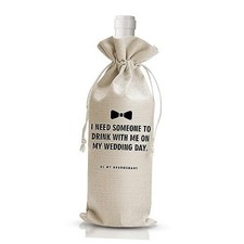 Wedding Gift Wine Bag Groomsman Proposal Wine Bag Groomsman, Be My Best Man