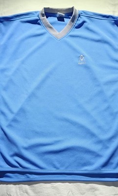 Völkl Techniktrikot L blau/grau, 100% Polyester, V-Ausschnitt, gebraucht Top Zustand