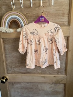 Baby Girls Bow Print Dress By Next SP Age 6 9 Months