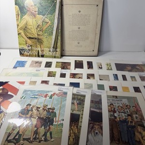 Scouting Through the Eye of Norman Rockwell Box w/ 36 - 11" X 14" Prints LB-309