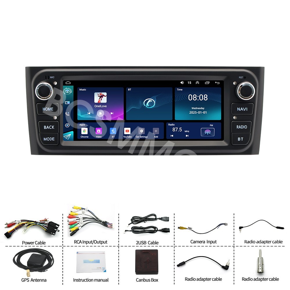 Fit For Fiat Linea 2007-2015 Multimedia Player GPS BT For Carplay Android Auto