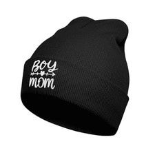 Boy Mom Hats, New Mama Gifts Mama Trucker Hat One Size Black Beanie-boy Mom 2
