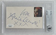 ANNIE LENNOX SIGNED SLABBED BECKETT BAS COA MUSIC SINGER AUTOGRAPHED EURYTHMICS