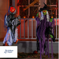 Halloween Deko Schaukel Geist LED KüRbis Hexe 91 Cm 122 Cm