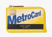 Kate Spade Metrocard On A Roll Zip Cardholder Leather Card Case Wallet ~NWT~