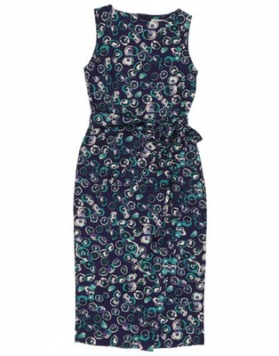 CLOSED Womens Sleeveless Sheath Dress UK 12 Medium Purple Spotted DY53
