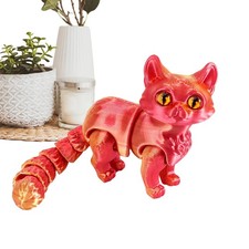 3D Printed Cat Fidget Toys Decor For Relief Cartoon Animal Statue Desk Ornament