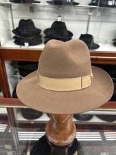 with tags Borsalino Marengo Hat Made In Italy Tan Fur Felt Size 57 7 G2U