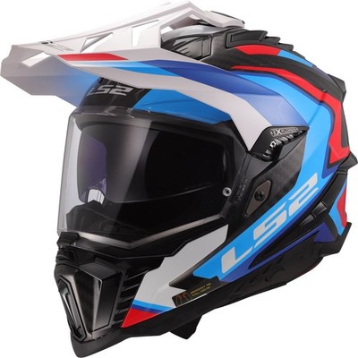 Enduro Motorcycle Helmet XL - LS2 Explorer C Frontier II 2 MX701 - White Blue