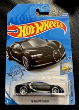 🏁 Hot Wheels Black ‘16 Bugatti Chiron Factory Fresh 89/250 🏁