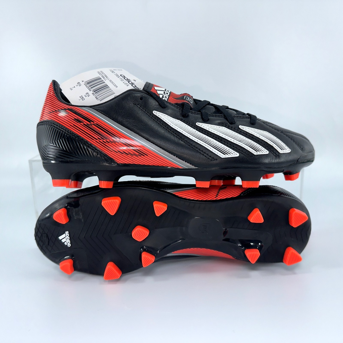 Adidas adizero F30 FG LEA Q33898 US7 UK6.5 Black Men's Cleats