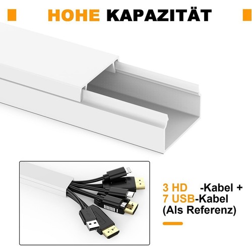 Selbstklebender Kabelkanal, -Kabelkanal, -Kabel-Organizer, 10 StüCk X 0,4 M5075 - Afbeelding 3 van 6