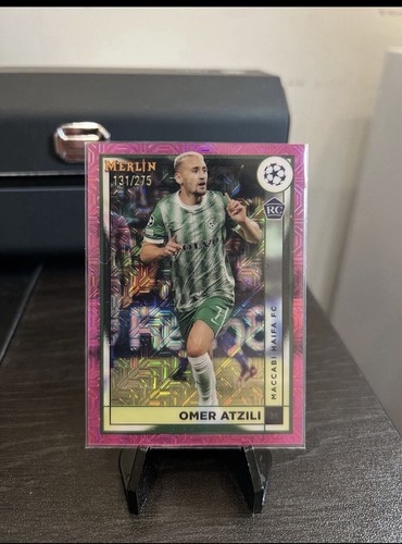 Omer Atzili 2022-23 Topps Merlin UEFA UCC Pink Mojo Refractor RC #/275 Maccabi