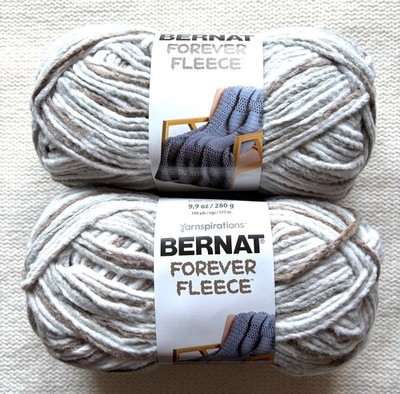 2 Knäuel x 280g Bernat Forever Fleece Super Chunky Garn: Latte