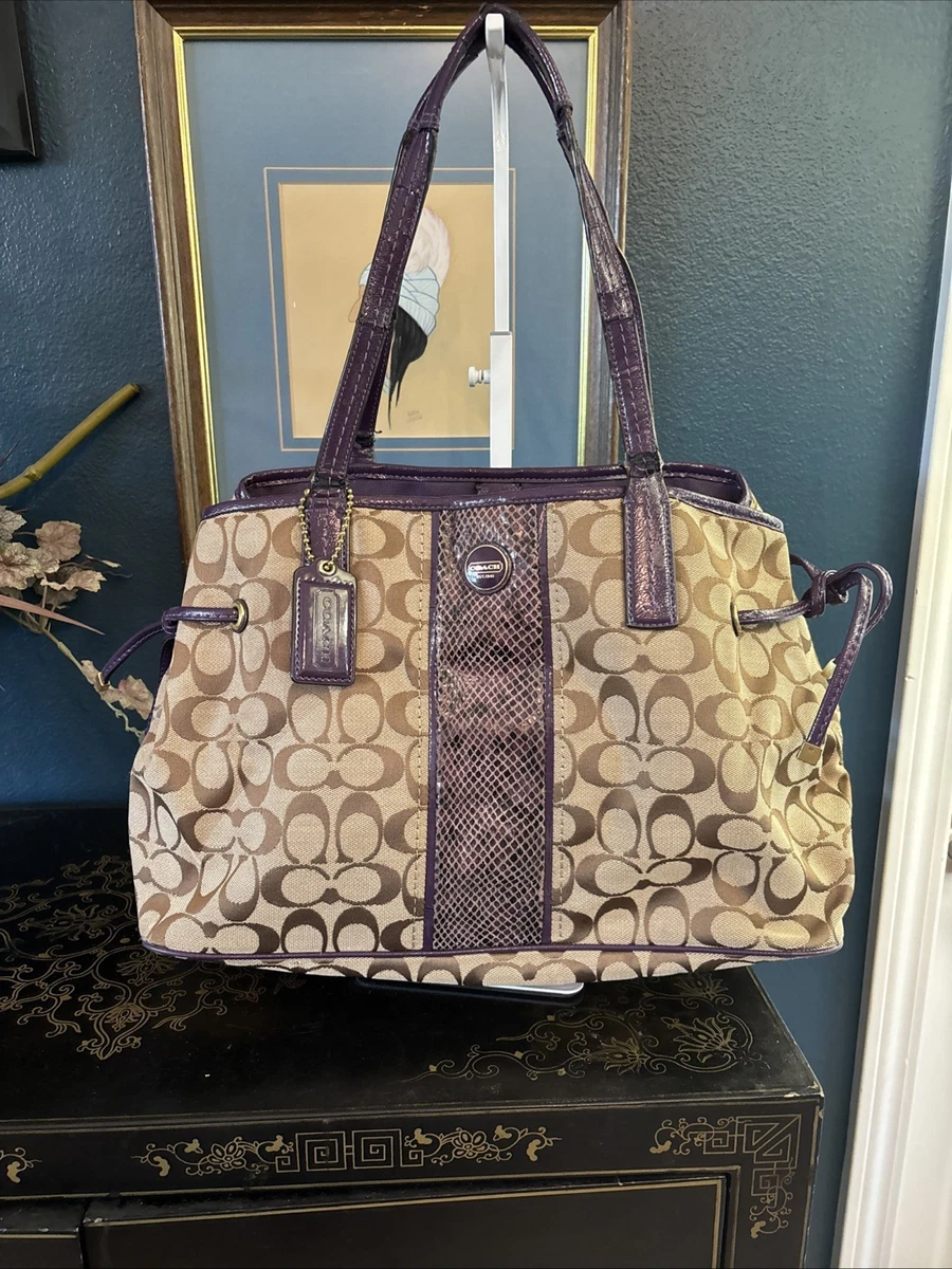 Coach Python Zip Satchel/Top Handle Bag Handbags & Bags for Women