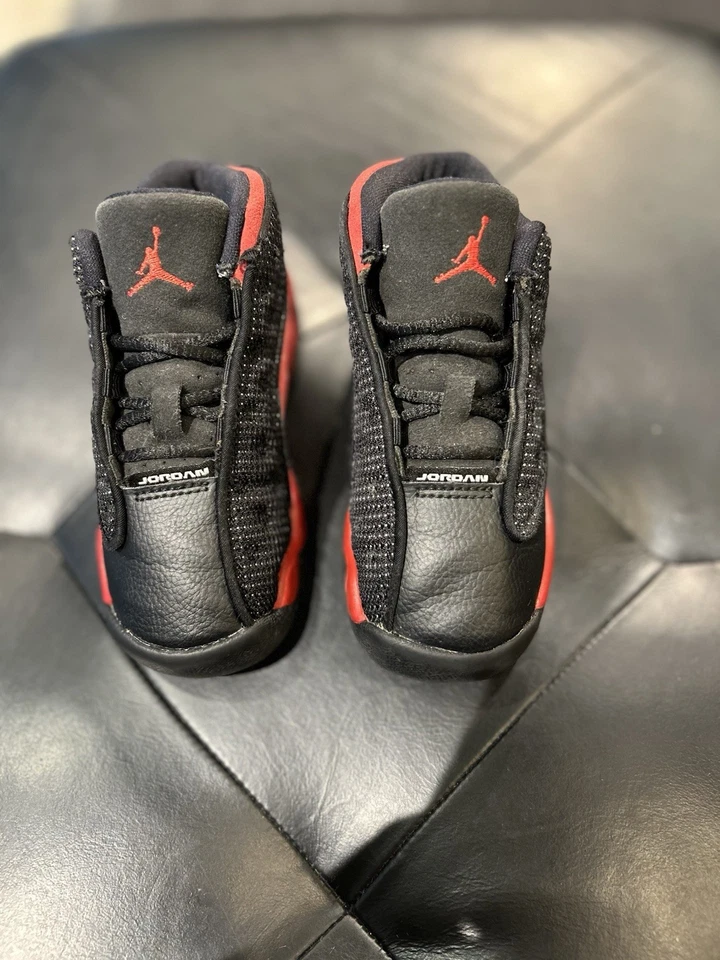 Nike Air Jordan 13 XIII Retro TD Negro Rojo Criado Niño Pequeño Talla 8C Zapatos 414581-004 Foto 2 de 4