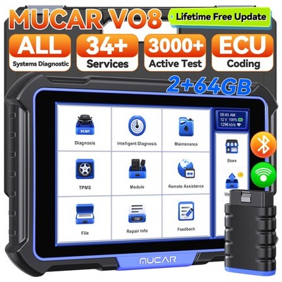 2026 MUCAR VO8 Lifetime Freee Update Bidirectional Scanner Car Diagnostic Tool