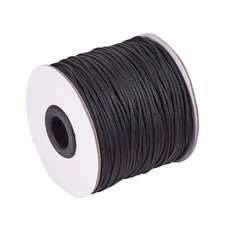 1.5mm Black Thread Cord 100 Yards Nylon for Jewelry Making Crafts and Repairs