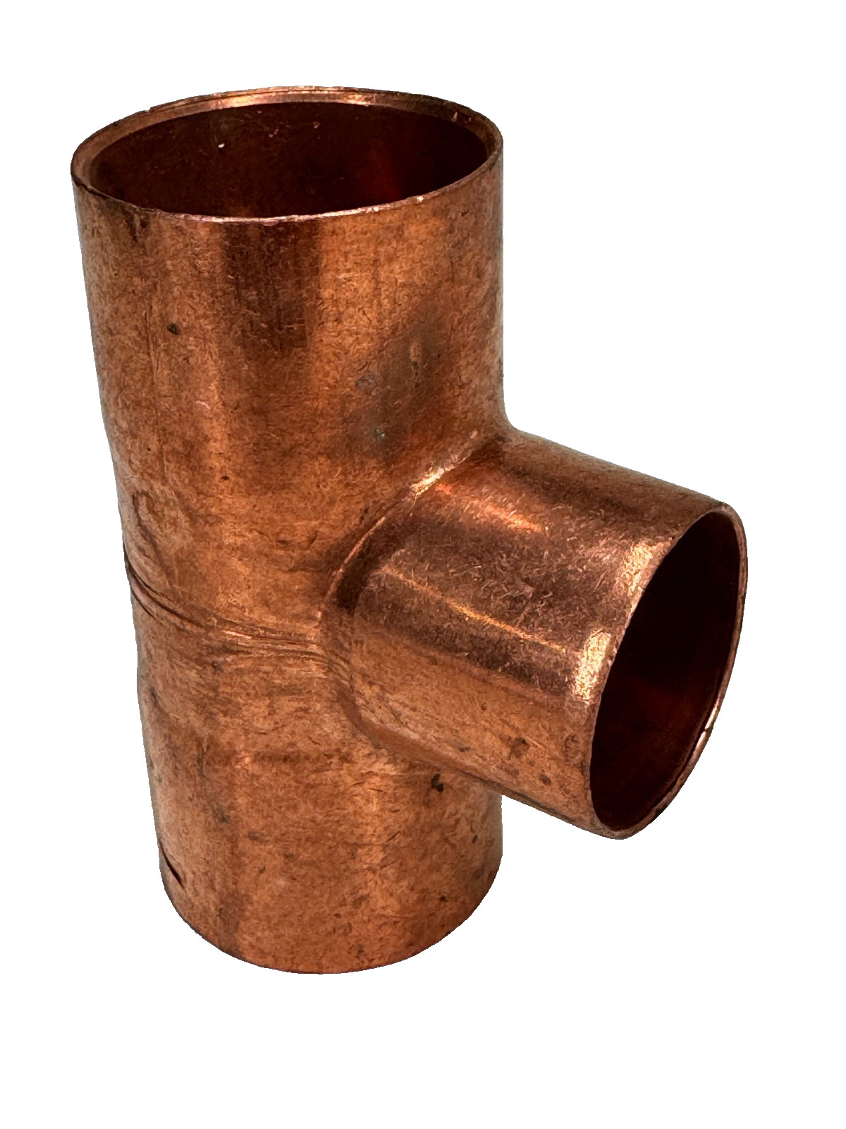 EPC Reducing Tee 1-1/4" x 1-1/4" x 1" CTS Solder Joint Copper Sweat Fitting