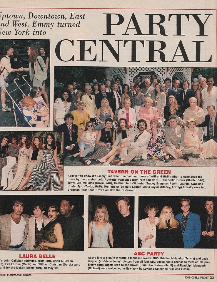 Soap Opera Weekly June 15, 1993 MARTHA BYRNE-JON LINDSTROM-DAYTIME EMMY AWARDS - Image 4 of 4