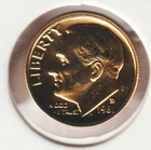 24k Gold Plate Rare Old US 1981 Liberty Roosevelt Dime Collector Collection Coin
