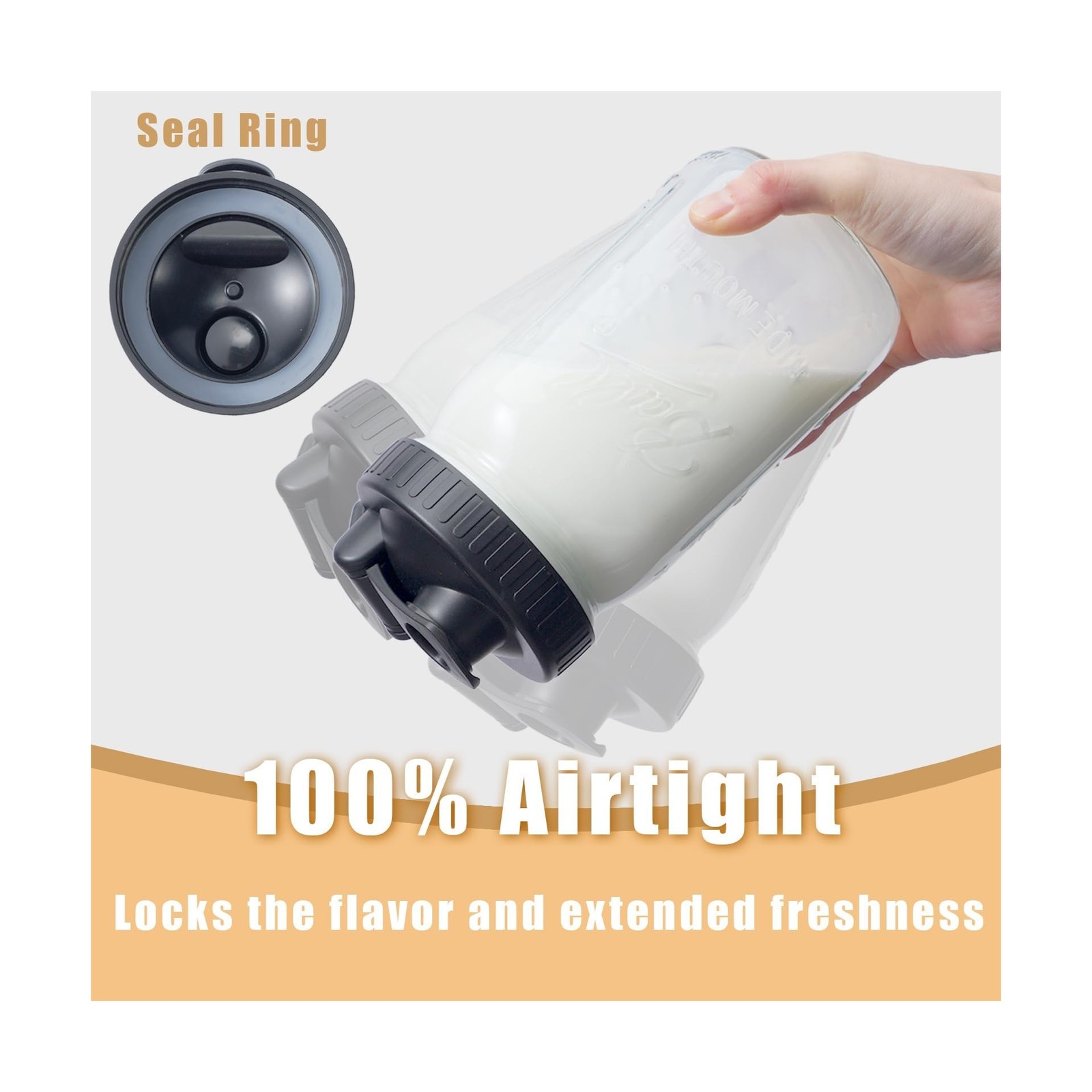 Pour Spout Lids for Ball Wide Mouth Mason Jars, Airtight Canning Jar Flip Cap...