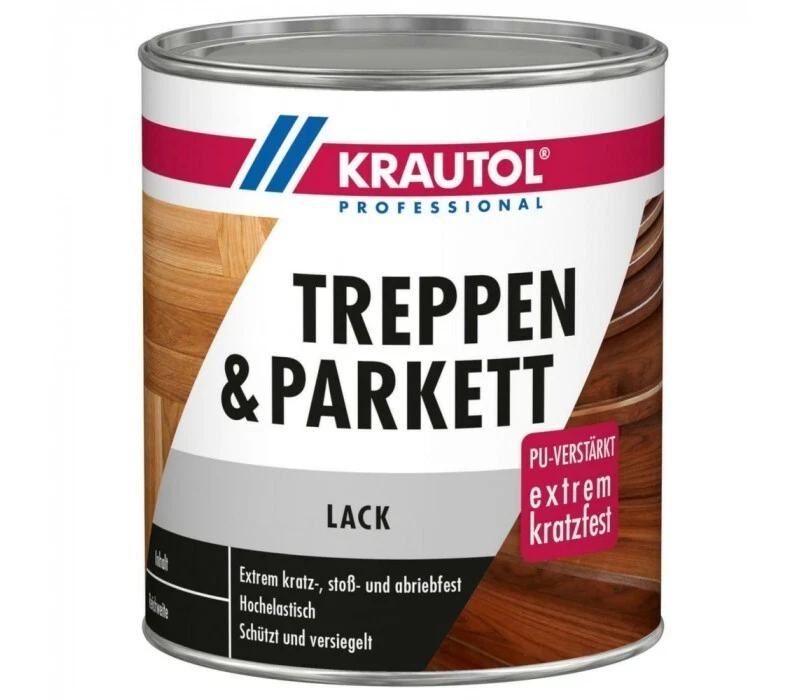 €13,98L 2,5 L Krautol Treppen-u.Parkettlack glänzend PU-verstärkt Acryl