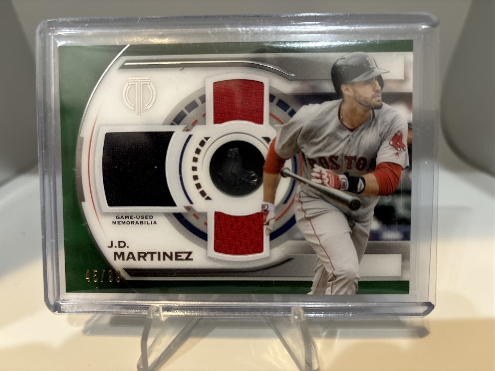 2019 Topps Tribute Triple Relics #'d/99 JD Martinez #TTR-JM RARE