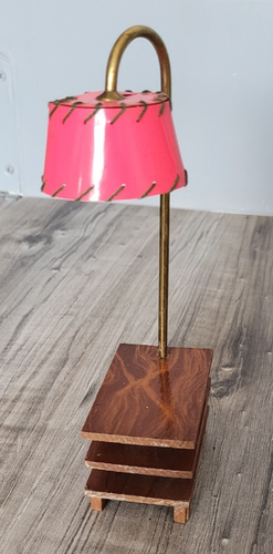 Puppenstube alte Lampe mit Tisch Puppenhaus - Picture 5 of 5