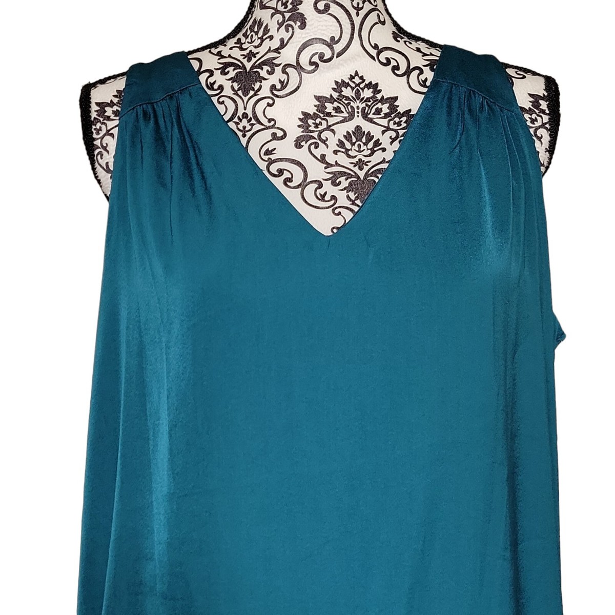 Old Navy Dresses | Silky Dark Emerald Green Dress | Color: Green | Size: L | Rozie5'S Closet