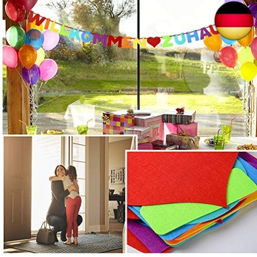 Willkommen Zuhause Girlande Banner Deko Welcome Home Baby Girlande Banner auf - Bild 5 von 7