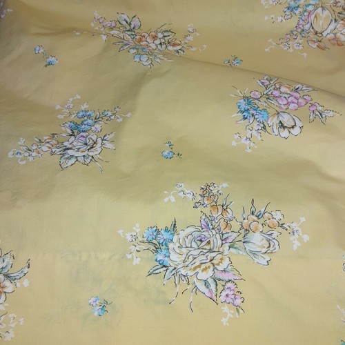 Vintage Penney's Double Bed Flat Sheet 81x108 Mid 1960s Sunny, Cottage,... - Picture 4 of 7