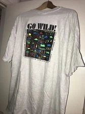 Vtg 90s Hewlett Packard Company Marine World USA Cali Heather Gray T Shirt