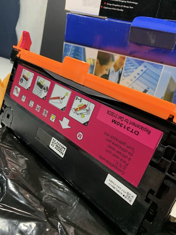 TONER DELL COMP 3130CN - 2 CARTUCHOS DE TÓNER MAGENTA - ¡¡NUEVO!! (NO OEM) LEER DESC Foto 4 de 4