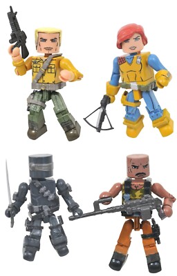 G.I. Joe Minimates series 1 carded box set Snake Eyes Scarlett Duke Roadblock
