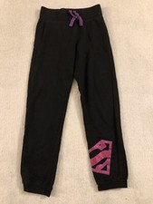Supergirl Pants Small S Size 6 Girls Kids Black Polyester Cotton Spandex C